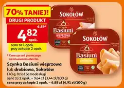 Auchan Szynka Basiuni wieprzowa lub drobiowa, Sokołów oferta
