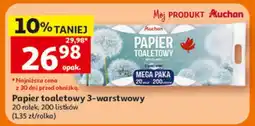 Auchan Papier toaletowy 3-warstwowy oferta