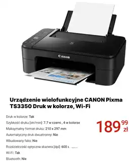 Media Expert Urządzenie wielofunkcyjne CANON Pixma TS3350 oferta
