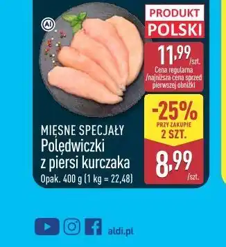 ALDI Mięsne Specjały Polędwiczki z piersi kurczaka oferta