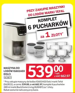 Selgros Maszynka do lodów Tefal oferta