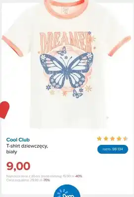 Smyk T-shirt dziewczęcy Cool Club biały oferta