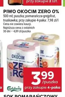 Stokrotka Piwo bezalkoholowe Okocim Zero pomarańcza-grejpfrut oferta