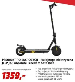 Media Markt Hulajnoga elektryczna JEEP JAF Absolute Freedom Safe Ride oferta