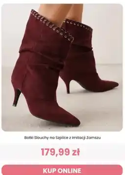 Renee Botki damskie Reneé Slouchy na szpilce z imitacji zamszu oferta