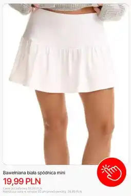 Cropp Spódnica bawełniana biała mini Cropp oferta