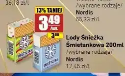 API MARKET Lody Śnieżka Śmietankowa Nordis oferta