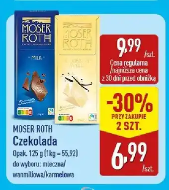 ALDI Czekolada Moser Roth oferta