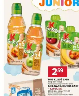 Stokrotka Market Sok, napój Kubuś baby oferta