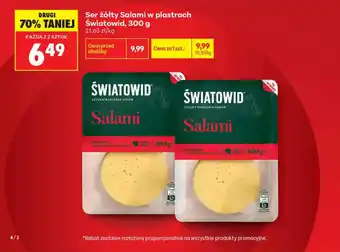 Biedronka Ser żółty Salami w plastrach Światowid oferta