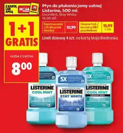 Biedronka Płyn do płukania jamy ustnej Listerine Cool Mint oferta