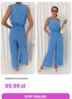 Modna Kiecka Kombinezon damski niebieski ModnaKiecka.pl oferta