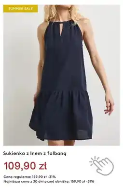 Medicine Sukienka z lnem z falbaną oferta