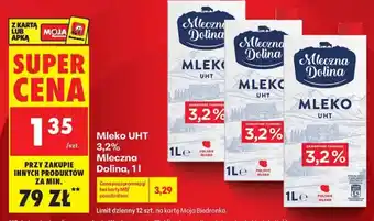 Biedronka Mleko UHT 3,2% Mleczna Dolina oferta