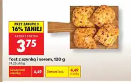 Biedronka Tost z szynką i serem oferta