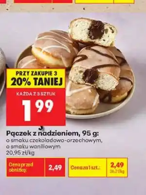 Biedronka Pączek z nadzieniem o smaku czekoladowo-orzechowym oferta