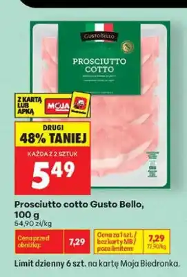 Biedronka Prosciutto cotto Gusto Bello oferta