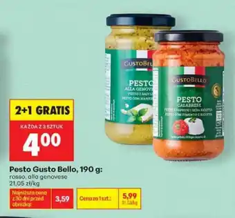 Biedronka Pesto alla genovese Gusto Bello oferta