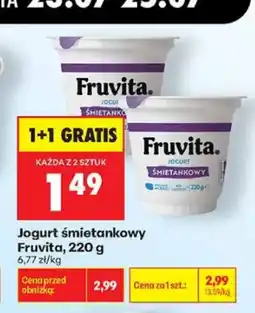 Biedronka Jogurt śmietankowy Fruvita oferta