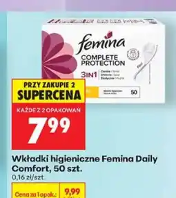 Biedronka Wkładki higieniczne Femina Daily Comfort oferta
