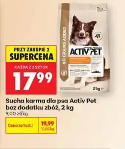 Biedronka Sucha karma dla psa Activ Pet bez dodatku zbóż oferta