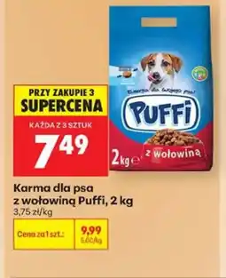 Biedronka Karma dla psa z wołowiną Puffi oferta