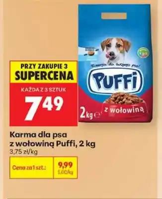 Biedronka Karma dla psa z wołowiną Puffi oferta