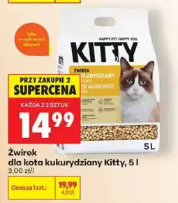 Biedronka Żwirek dla kota kukurydziany Kitty oferta