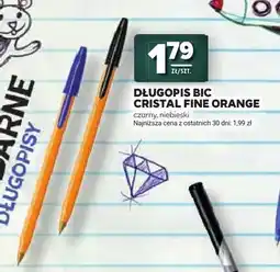 Stokrotka Długopis BIC Cristal Fine Orange czarny oferta
