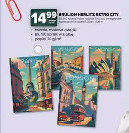 Stokrotka Brulion Herlitz Retro City B5 160 kartek w kratkę oferta