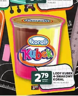 Stokrotka Lody Kubek 4-smakowy Koral oferta