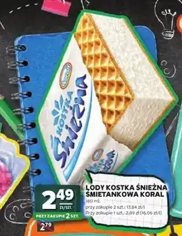 Stokrotka Lody Kostka Śnieżna śmietankowa Koral oferta