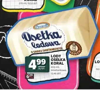 Lody Osełka o smaku śmietankowym Koral