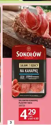 Selgros Salami na kanapkę plastry Sokołów oferta