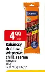 E.Leclerc Kabanosy drobiowe, wieprzowe, chilli, z serem Tarczyński Exclusive oferta