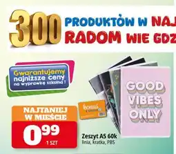 E.Leclerc Zeszyt A5 60k linia, kratka PBS oferta