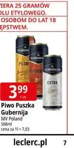 E.Leclerc Piwo Puszka Gubernija Extra/Pilsner/Tradition oferta