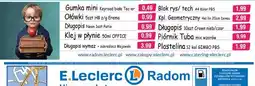 E.Leclerc Przybory szkolne - gumka, ołówki, dłupopis, klej, bok, piórnik, plastelina oferta