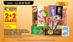 Biedronka Wszystkie lody na patyku, w rożku, tubce, rurce oraz kubeczku do oferta