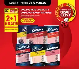 Biedronka Wszystkie wędliny w plastrach Krakus oferta