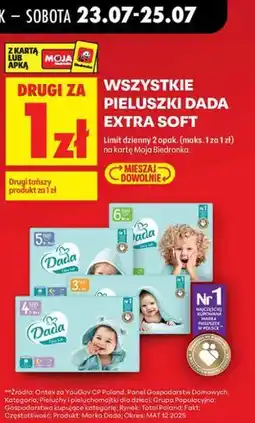 Biedronka Pieluszki Dada Extra Soft oferta