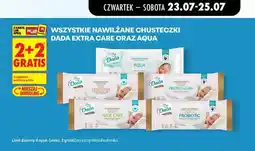 Biedronka Nawilżane chusteczki Dada Extra Care oraz Aqua oferta
