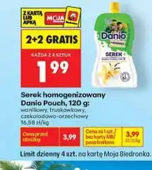 Biedronka Serek homogenizowany Danio Pouch oferta
