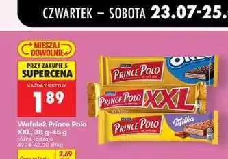Biedronka Wafelek Prince Polo XXL, 38 g-45 g oferta