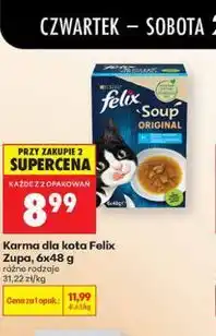 Biedronka Karma dla kota Felix Zupa oferta