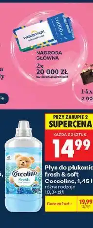 Biedronka Płyn do płukania fresh & soft Coccolino oferta