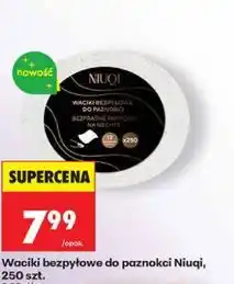 Biedronka Waciki bezpyłowe do paznokci Niuqi, 250 szt oferta