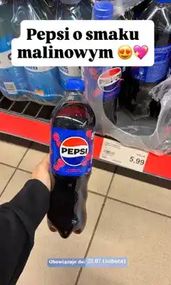 ALDI Napój gazowany Pepsi o smaku malinowym oferta