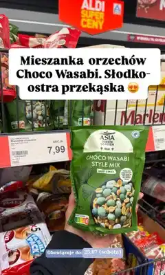 ALDI Mieszanka orzechów Asia Green Garden Choco Wasabi Style Mix oferta