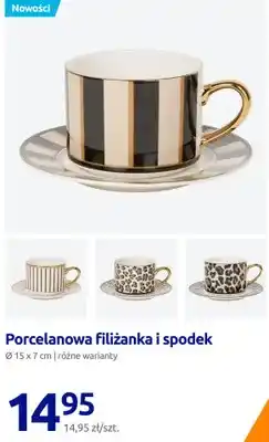 Action Porcelanowa filiżanka i spodek Ø15x7 cm oferta